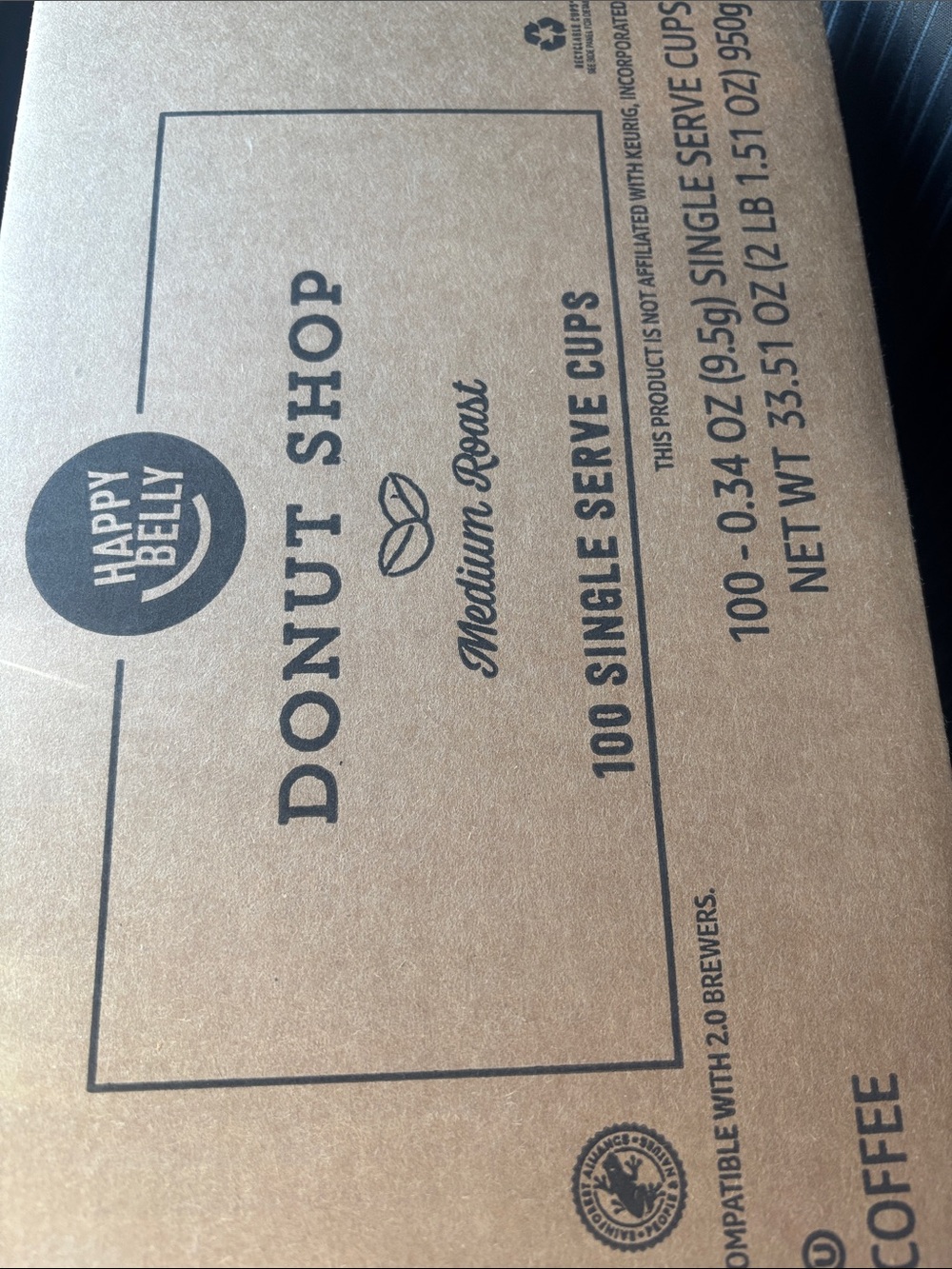 Amazon Happy Belly Coffee Single Serve Pods - Brown Kraft Packaging